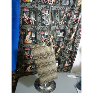 HOBO International Glam Snake Skin Leather Strap Bag Purse Clutch Wristl…